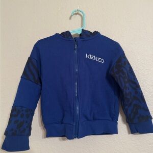 Kenzo Kids Royal Blue Animal Print Hoodie